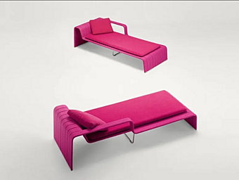 Диван-лежак с обитой спинкой из ткани PAOLA LENTI Frame B18RD фабрика PAOLA LENTI из Италии