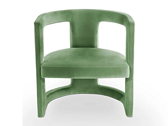 Кресло с подлокотниками из бархата BRABBU Rukay фабрика BRABBU из Италии