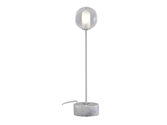Настольная лампа с мраморным основанием и стеклянным абажуром LIGNE ROSET CALOT 10073020-10073021 фабрика LIGNE ROSET из Италии