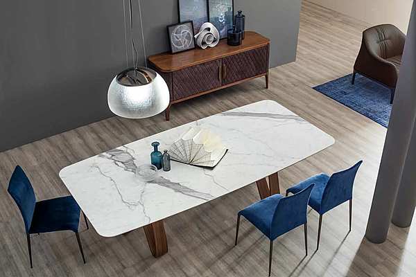 Стол TONIN CASA BUTTERFLY- 8070FSM_marble Couture