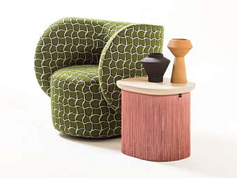 Кресло из ткани с мягкой спинкой Liu Jo Living Collection Cala