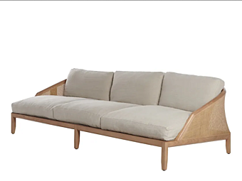 Диван с обитой спинкой на три места ткань POTOCCO Grace 834/D фабрика POTOCCO из Италии