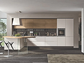 Кухня с островом из материала LUBE CUCINE  Luna