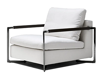 Кресло с подлокотниками из ткани SABA No Logo Light 8489 фабрика SABA из Италии