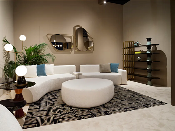 Изогнутый диван с тканевой обивкой Mythos MARIONI I0330 фабрика MARIONI из Италии. Фото №3