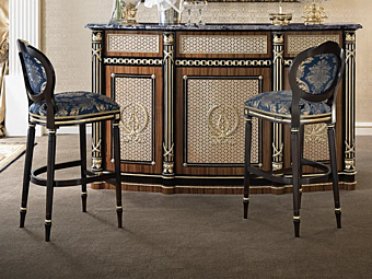 Барный стул с обивкой из ткани MODENESE GASTONE 14523 фабрика MODENESE GASTONE из Италии