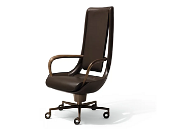 Кресло руководителя с колесами и пятилучевой основой GIORGETTI CLIP 86000 фабрика GIORGETTI из Италии