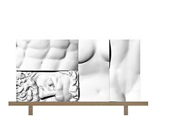 Модульный боковой шкаф из дерева Driade Ercole e Afrodite фабрика Driade из Италии