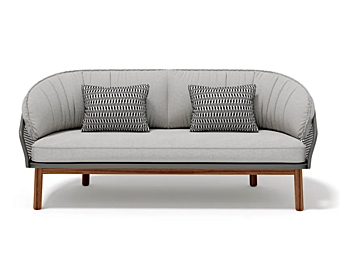 Диван с обитой спинкой на два места из ткани Atmosphera Cyrano PF.OUT.CYR.DV1+PF.OUT.CXCY2.DV1 фабрика ATMOSPHERA из Италии