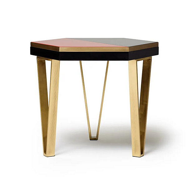 Низкий шестигранный кофейный стол из дерева MARIONI  Joe 02941 фабрика MARIONI из Италии. Фото №2