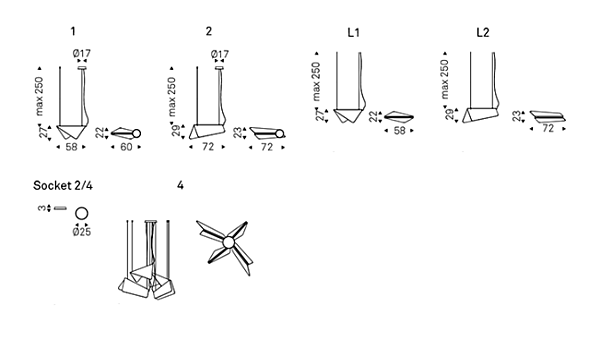 Подвесной Светильник CATTELAN ITALIA Carlo Rocchetti VELAR фабрика CATTELAN ITALIA из Италии. Фото №2