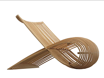 Деревянное кресло с обитой спинкой Cappellini MN_30 фабрика Cappellini из Италии