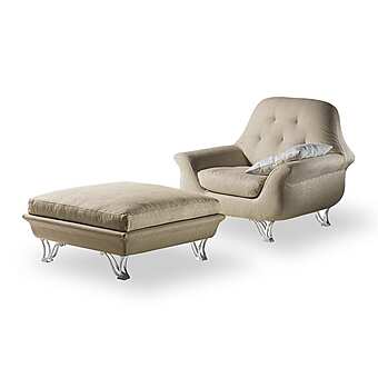 Кресло с подлокотниками и съемным чехлом из ткани CARPANELLI Cherubino PO28 PO30 фабрика CARPANELLI из Италии