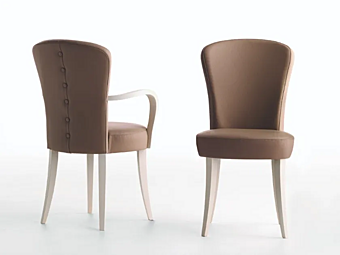 Кресло с подлокотниками из кожи OLIVIA Martini Interiors Кресло с подлокотниками из кожи OLIVIA Martini Interiors фабрика MARTINI INTERIORS из Италии