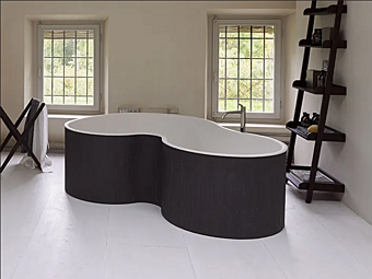 Двухместная свободно стоящая ванна из Solid Surface AGAPE DR Двухместная свободно стоящая ванна из Solid Surface AGAPE DR фабрика Agape из Италии
