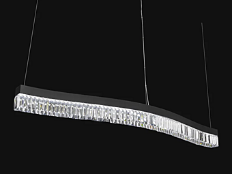 Подвесная LED люстра из хрусталя Way Curve Euroluce Lampadari Подвесная LED люстра из хрусталя Way Curve Euroluce Lampadari фабрика EUROLUCE LAMPADARi из Италии