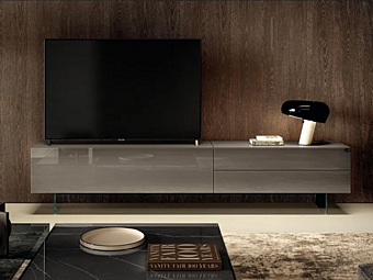 Стеклянный телевизионный шкаф LAGO  36E8 1049D 1409D фабрика LAGO из Италии