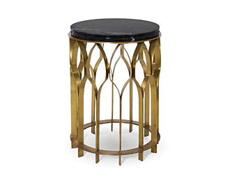 Кофейный столик круглой формы из латуни BRABBU  Mecca фабрика BRABBU из Италии