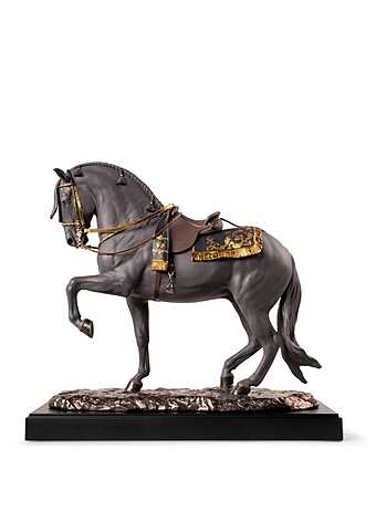 Скульптура LLADRO Spanish pure breed Sculpture. Black. Limited Edition фабрика LLADRO из Италии