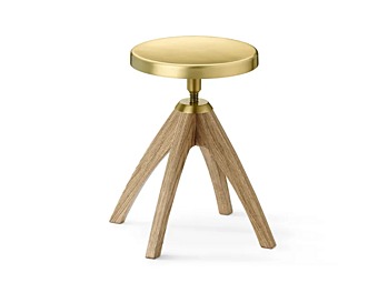 Барный стул с регулируемой высотой из латуни GHIDINI1961 LEPORELLO PR204SB101 фабрика GHIDINI1961 из Италии