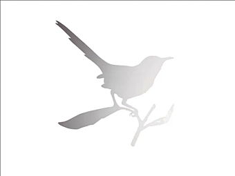 Настенное зеркало из стекла с узором Driade Taylor Bird фабрика Driade из Италии