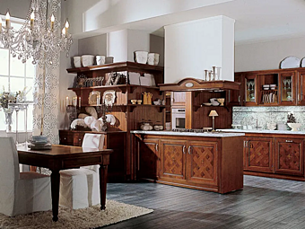 Кухня из ореха с ручками Martini Interiors Versailles Il Canto del Fuoco Кухня из ореха с ручками Martini Interiors Versailles Il Canto del Fuoco фабрика MARTINI INTERIORS из Италии