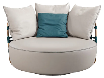 Кресло с вращающейся основой из кожи GAMMA ARREDAMENTI Love фабрика GAMMA ARREDAMENTI из Италии