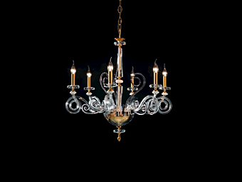 Люстра из стекла и металла Cloe L6 Euroluce Lampadari Люстра из стекла и металла Cloe L6 Euroluce Lampadari фабрика EUROLUCE LAMPADARi из Италии