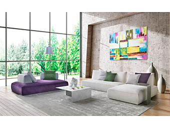 Секционный диван из ткани с мягкой спинкой GYFORM Tip Tap фабрика Gyform из Италии