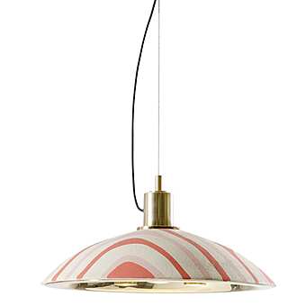 Золотая латунная подвеска с майоликовой пластиной, украшенная вручную розовыми тонами SIGMA L2  7306/RS фабрика SIGMA L2 из Италии