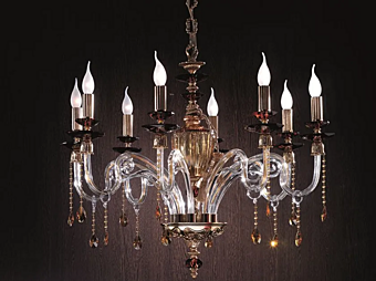 Люстра из латуни Elsa L8 Euroluce Lampadari Люстра из латуни Elsa L8 Euroluce Lampadari фабрика EUROLUCE LAMPADARi из Италии