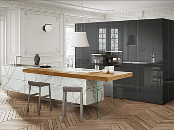 Кухня с островом из мрамора и стекла LAGO 36E8 MARBLE XGLASS Кухня с островом из мрамора и стекла LAGO 36E8 MARBLE XGLASS фабрика LAGO из Италии