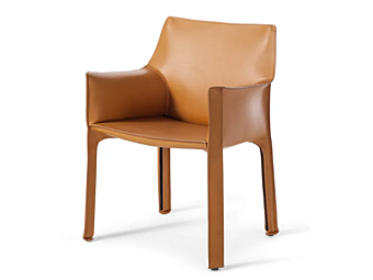 Кресло с подлокотниками из кожи CASSINA 413 CAB фабрика CASSINA из Италии
