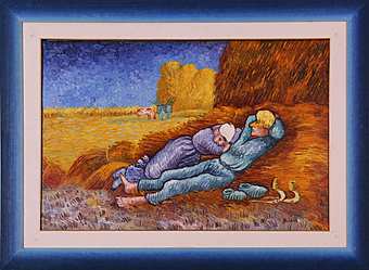 Картина итальянского художника    холст, масло    art. 63-c  копия Винсент Ван Гог  Полуденный отдых.  фабрика  из Италии