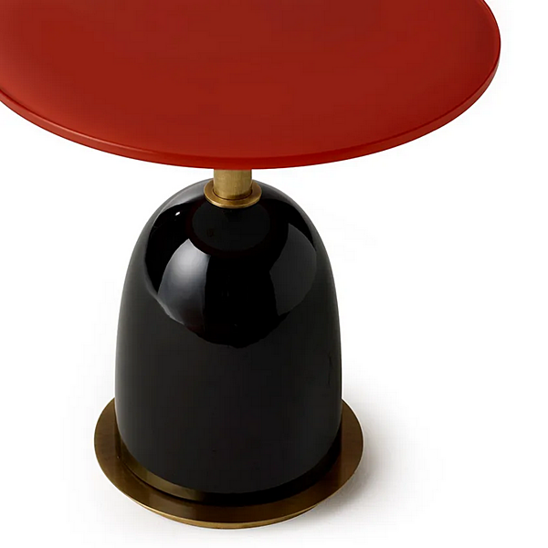 Круглый боковой столик из дерева с мраморной столешницей MARIONI Pins 02925 фабрика MARIONI из Италии. Фото №2