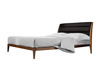 Двуспальная деревянная кровать с обитой спинкой DALE Verso Nord P 115 фабрика DALE из Италии