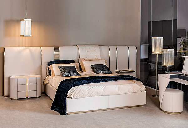 Двуспальная кровать с обитой спинкой BIZZOTTO ITALIA Ginko 490 A фабрика Bizzotto Italia из Италии. Фото №5
