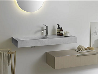 Прямоугольная раковина из мрамора Каррара AGAPE 815 фабрика Agape из Италии