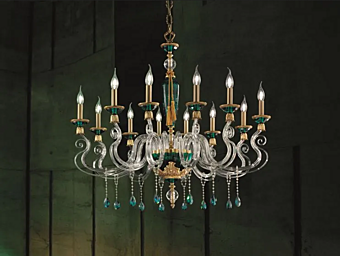 Люстра с кристаллами Сваровски Barocco L12 Euroluce Lampadari Люстра с кристаллами Сваровски Barocco L12 Euroluce Lampadari фабрика EUROLUCE LAMPADARi из Италии