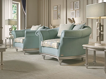 Кресло с обивкой из ткани и подлокотниками ALICE KEOMA фабрика KEOMA из Италии