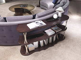 Двусторонняя деревянная книжная полка открытого типа CARPANELLI Mistral 3 LB30 + 4 EL24 фабрика CARPANELLI из Италии