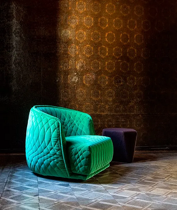 Кресло с подлокотниками из ткани MOROSO Redondo 831 фабрика Moroso из Италии. Фото №7