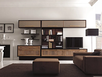 Настенная система хранения из ореха Convivio Martini Interiors Настенная система хранения из ореха Convivio Martini Interiors фабрика MARTINI INTERIORS из Италии