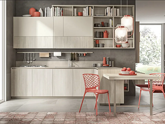 Кухня с островом из материалов LUBE CUCINE коллекции Plus Lux 1 фабрика LUBE CUCINE из Италии