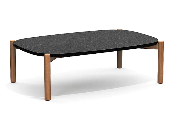 Низкий прямоугольный садовый боковой стол из дерева Atmosphera Lodge PF.OUT.LG.TCO фабрика ATMOSPHERA из Италии. Фото №1
