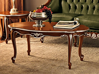 Журнальный стол из массива дерева овальной формы MODENESE GASTONE 11612 фабрика MODENESE GASTONE из Италии