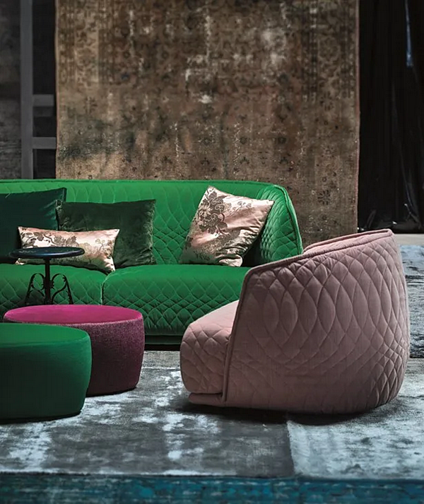 Кресло с подлокотниками из ткани MOROSO Redondo 831 фабрика Moroso из Италии. Фото №4