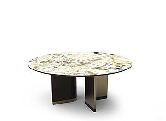 Обеденный круглый стол с металлическим основанием BIZZOTTO ITALIA Ikat 183 S фабрика Bizzotto Italia из Италии