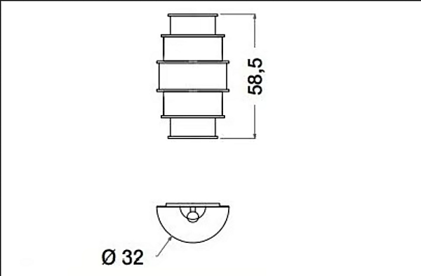 Настенный светильник из ткани Cocoon CPRN HOMOOD C358 фабрика CPRN HOMOOD из Италии. Фото №6