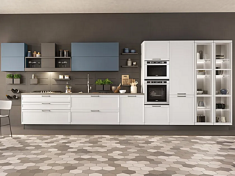 Линейная кухня с ручками из материала LUBE CUCINE коллекции Flavour 7